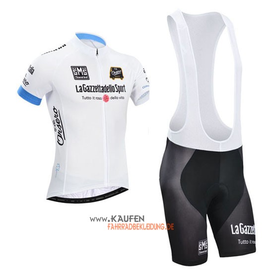 Giro d'Italia Kurzarmtrikot 2014 Und Kurze Trägerhose Weiß