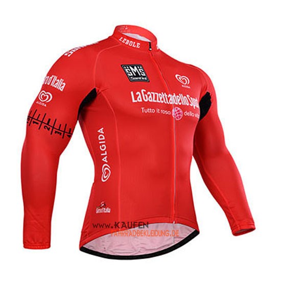 Giro d'Italia Langarmtrikot 2015 Und Lange Trägerhose Rot