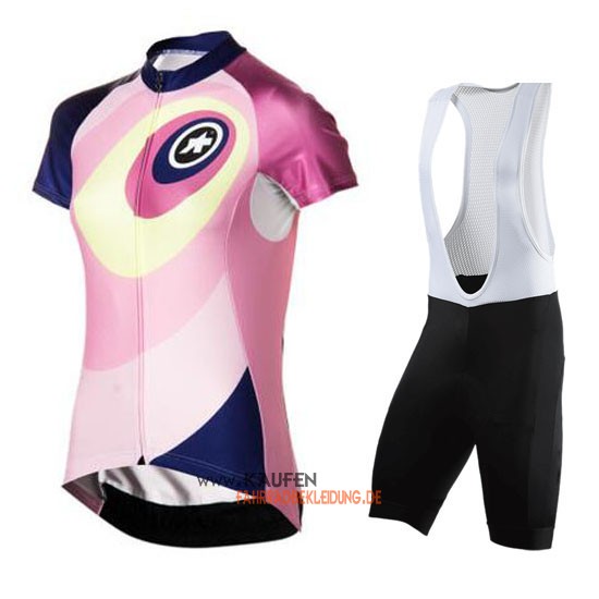 Frau Assos Kurzarmtrikot 2016 Und Kurze Trägerhose Gelb Und Pink