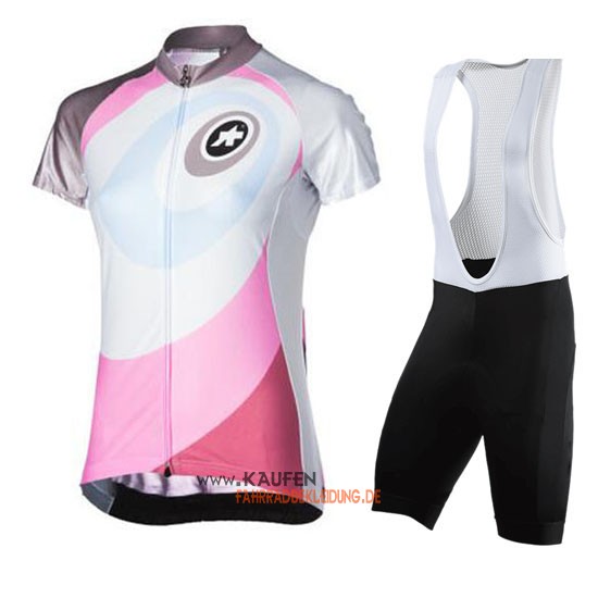 Frau Assos Kurzarmtrikot 2016 Und Kurze Trägerhose Weiß Und Pink