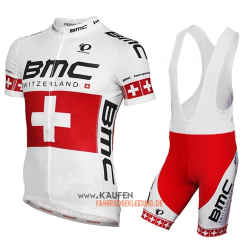 Bmc Kurzarmtrikot 2014 Und Kurze Trägerhose Rot Und Weiß