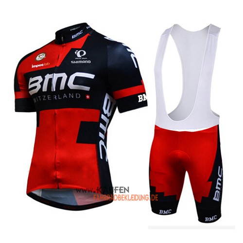 Bmc Kurzarmtrikot 2016 Und Kurze Trägerhose Rot Und Shwarz