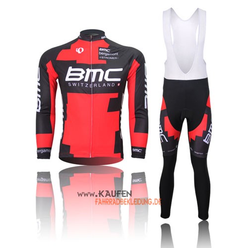 Bmc Langarmtrikot 2013 Und Lange Trägerhose Shwarz Und Rot