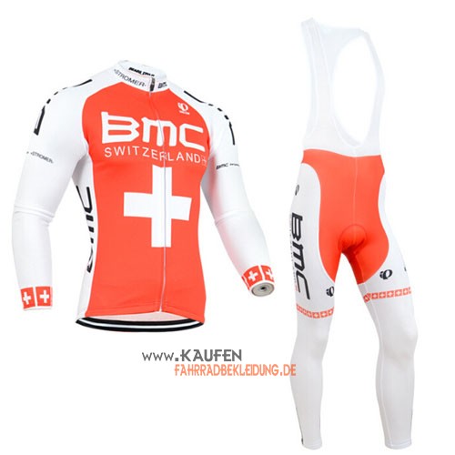 Bmc Langarmtrikot 2014 Und Lange Trägerhose Orange Und Weiß