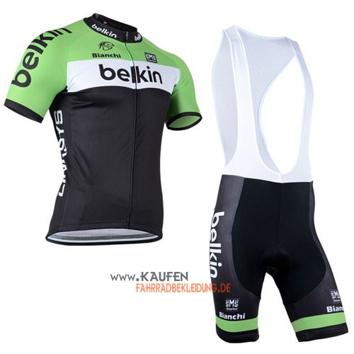 Belkin Kurzarmtrikot 2014 Und Kurze Trägerhose Grün Und Shwarz