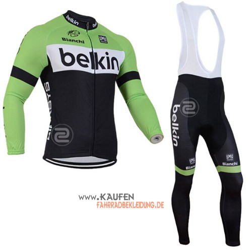 Belkin Langarmtrikot 2014 Und Lange Trägerhose Grün Und Shwarz