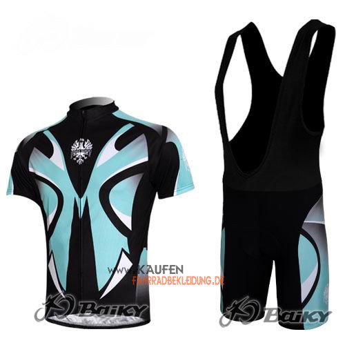 Bianchi Kurzarmtrikot 2011 Und Kurze Trägerhose Shwarz Und Azurb