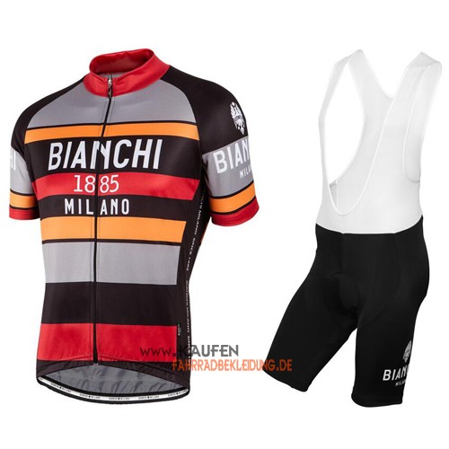 Bianchi Kurzarmtrikot 2016 Und Kurze Trägerhose Rot Und Orange