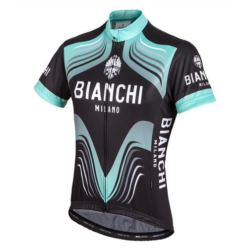 Bianchi Kurzarmtrikot 2016 Und Kurze Trägerhose Shwarz Und Grün