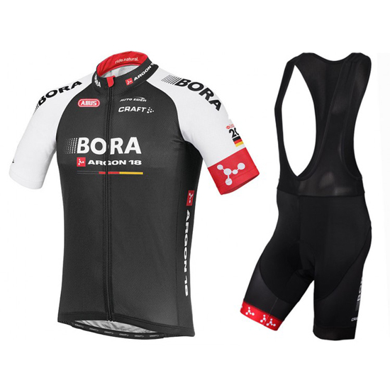 Bora Argon Kurzarmtrikot 2016 Und kurze TrägerhoseShwarz Und ro