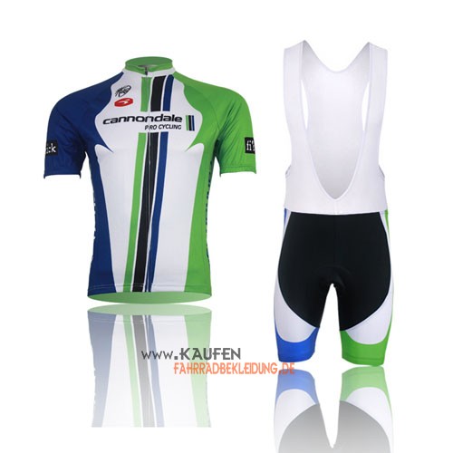 Cannondale Garmin Kurzarmtrikot 2013 Und Kurze Trägerhose Grün Und Weiß