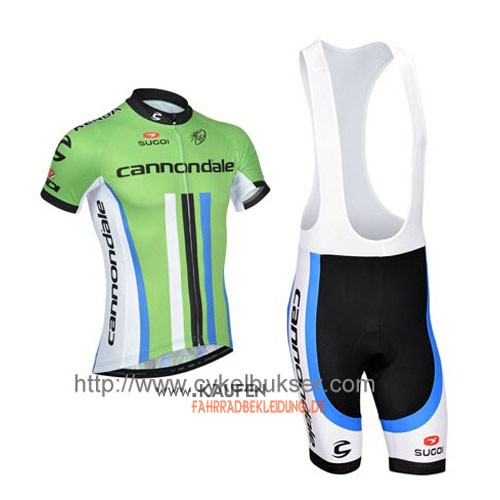 Cannondale Garmin Kurzarmtrikot 2014 Und Kurze Trägerhose Grün Und Weiß