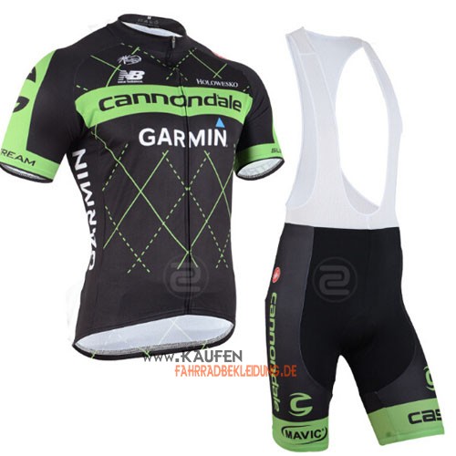 Cannondale Garmin Kurzarmtrikot 2015 Und Kurze Trägerhose Grün Und Shwarz