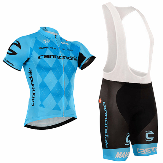 Cannondale Garmin Kurzarmtrikot 2016 Und kurze Trägerhose Shwarz Und Blau