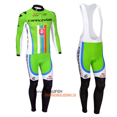 Cannondale Garmin Langarmtrikot 2013 Und Lange Trägerhose Grün Und Weiß