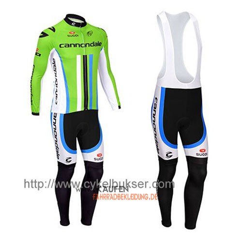 Cannondale Garmin Langarmtrikot 2014 Und Lange Trägerhose Grün Und Weiß