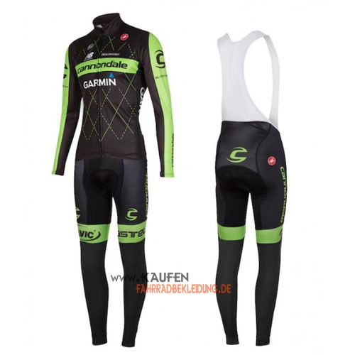 Cannondale Garmin Langarmtrikot 2016 Und Lange Trägerhose Shwarz Und Grün