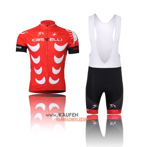 Castelli Kurzarmtrikot 2010 Und Kurze Trägerhose Rot Und Weiß