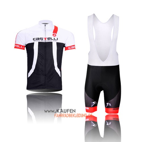 Castelli Kurzarmtrikot 2012 Und Kurze Trägerhose Weiß Und Shwarz