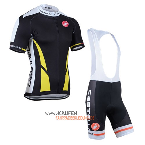 Castelli Kurzarmtrikot 2014 Und Kurze Trägerhose Shwarz Und Gelb