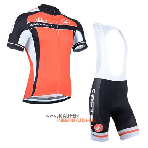 Castelli Kurzarmtrikot 2014 Und Kurze Trägerhose Shwarz Und Oran