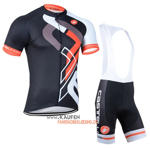 Castelli Kurzarmtrikot 2014 Und Kurze Trägerhose Shwarz Und Oran