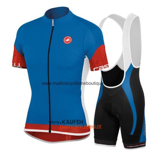 Castelli Kurzarmtrikot 2015 Und Kurze Trägerhose Blau Und Rot