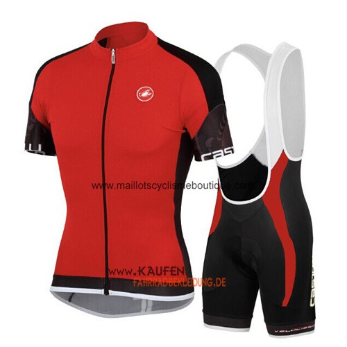 Castelli Kurzarmtrikot 2015 Und Kurze Trägerhose Shwarz Und Rot