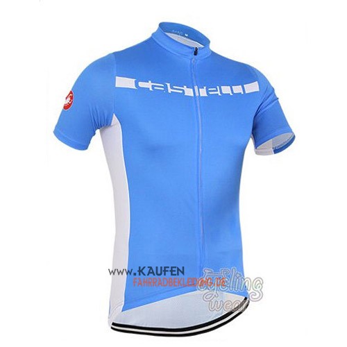 Castelli Kurzarmtrikot 2016 Und Kurze Trägerhose Blau Und Weiß