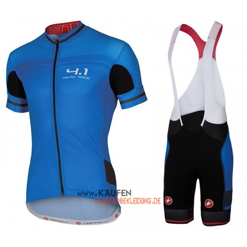 Castelli Kurzarmtrikot 2016 Und Kurze Trägerhose Shwarz Und Blau