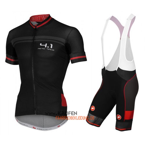 Castelli Kurzarmtrikot 2016 Und Kurze Trägerhose Shwarz Und Rot