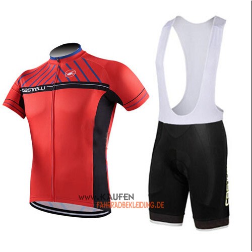 Castelli Kurzarmtrikot 2016 Und Kurze Trägerhose nero Und rosso