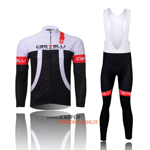 Castelli Langarmtrikot 2012 Und Lange Trägerhose Weiß Und Shwarz