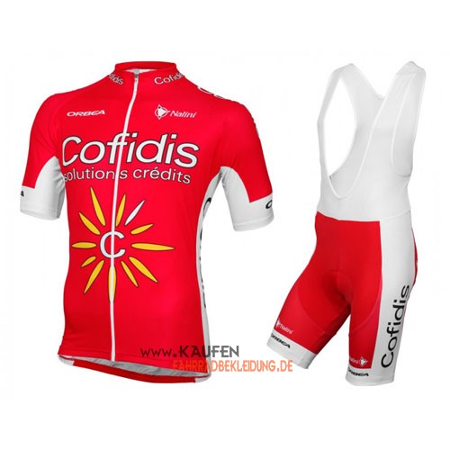 Cofidis Kurzarmtrikot 2016 Und Kurze Trägerhose Rot Und Weiß