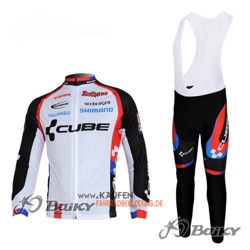 Cube Langarmtrikot 2011 Und Lange Trägerhose Weiß Und Shwarz