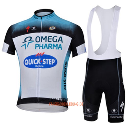 Etixx Quickstep Kurzarmtrikot 2013 Und Kurze Trägerhose Azurblau Und Weiß