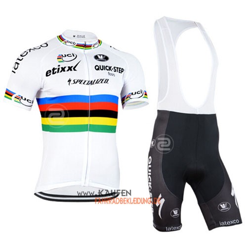 Etixx Quickstep Kurzarmtrikot 2015 Und Kurze Trägerhose Weiß