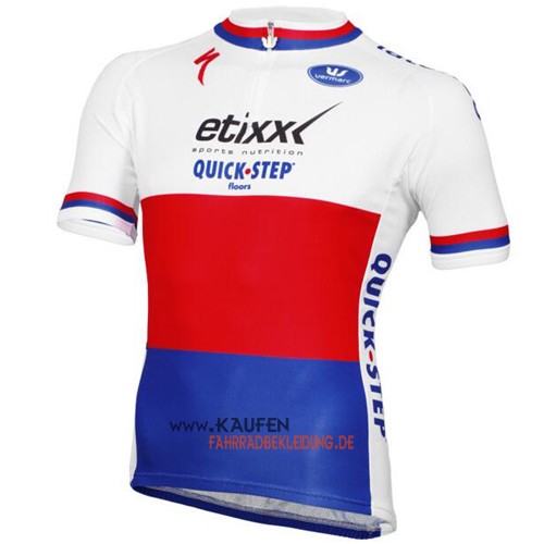 Etixx Quickstep Kurzarmtrikot 2016 Und Kurze Trägerhose Weiß Und Rot