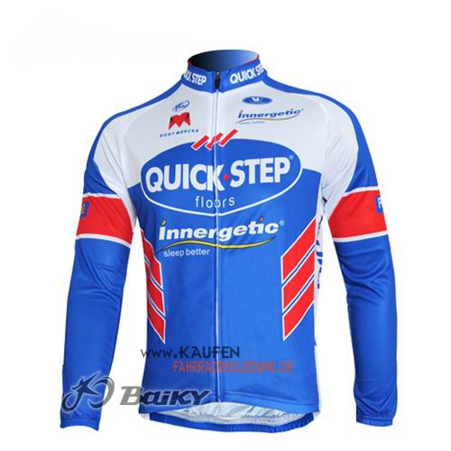 Etixx Quickstep Langarmtrikot 2011 Und Lange Trägerhose Azurblau Und Weiß