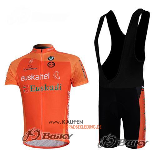 Europcar Kurzarmtrikot 2011 Und Kurze Trägerhose Orange