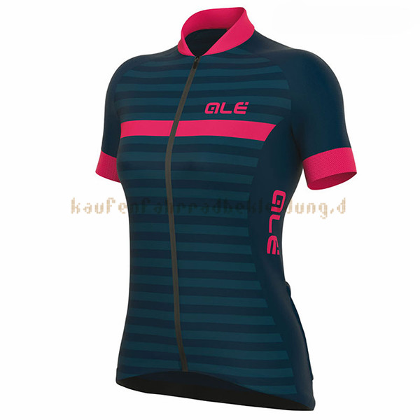 Frau ALE Excel Riviera Kurzarmtrikot 2017 Und Kurze Tragerhose blau Und Rosa
