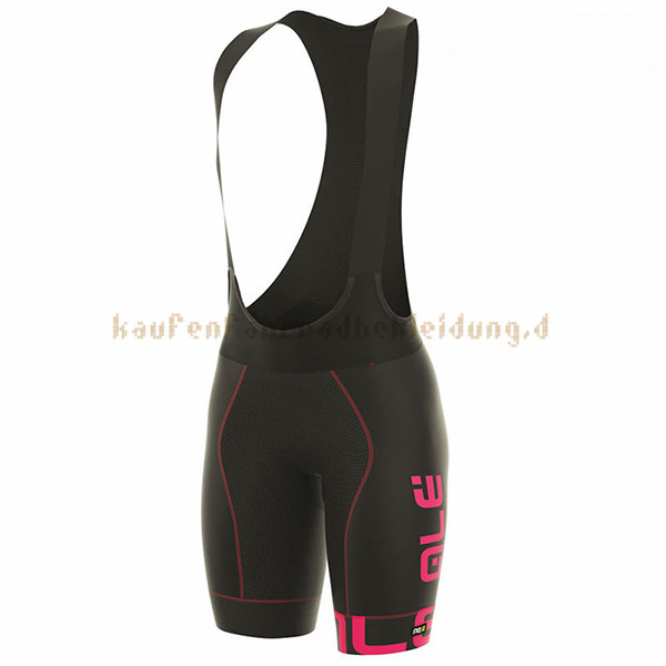 Frau ALE Excel Riviera Kurzarmtrikot 2017 Und Kurze Tragerhose blauclair Und Rosa
