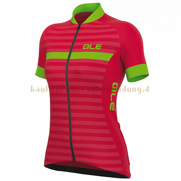 Frau ALE Excel Riviera Kurzarmtrikot 2017 Und Kurze Tragerhose rot Und grun