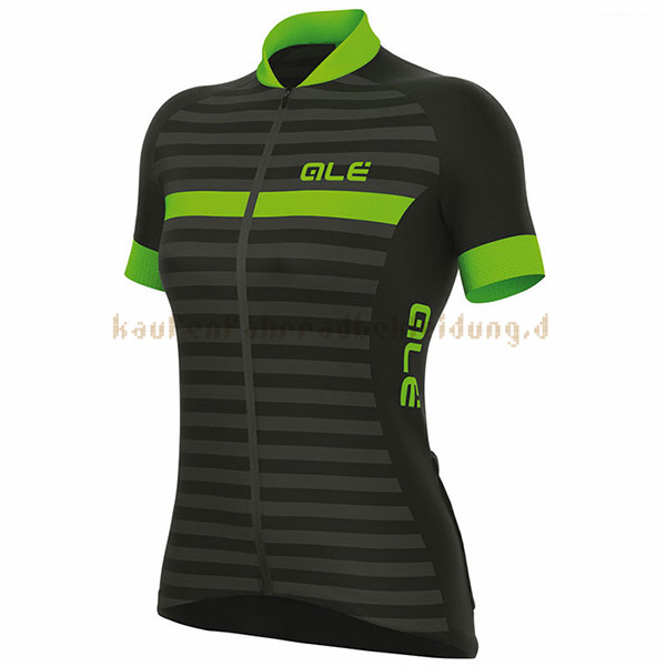 Frau ALE Excel Riviera Kurzarmtrikot 2017 Und Kurze Tragerhose shwarz Und grun