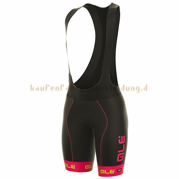 Frau ALE Graphics Prr Bermuda Kurzarmtrikot 2017 Und Kurze Tragerhose Rosa Und shwarz