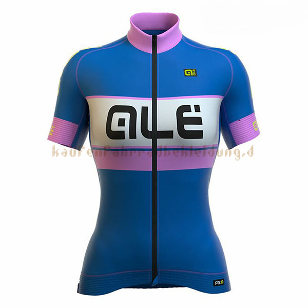 Frau ALE Graphics Prr Bermuda Kurzarmtrikot 2017 Und Kurze Tragerhose blau