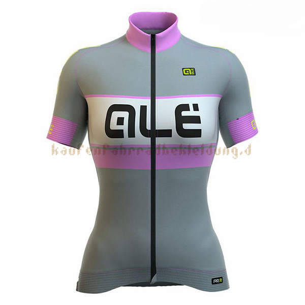 Frau ALE Graphics Prr Bermuda Kurzarmtrikot 2017 Und Kurze Tragerhose grau