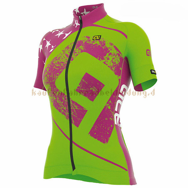 Frau ALE Graphics Prr Star Kurzarmtrikot 2017 Und Kurze Tragerhose grun