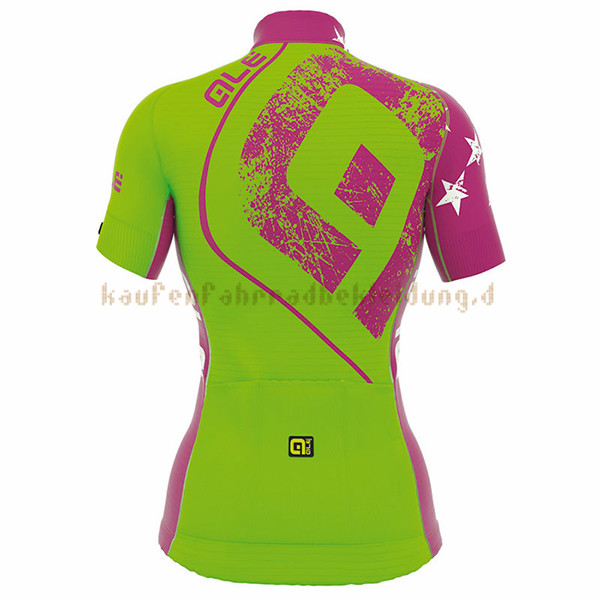 Frau ALE Graphics Prr Star Kurzarmtrikot 2017 Und Kurze Tragerhose grun