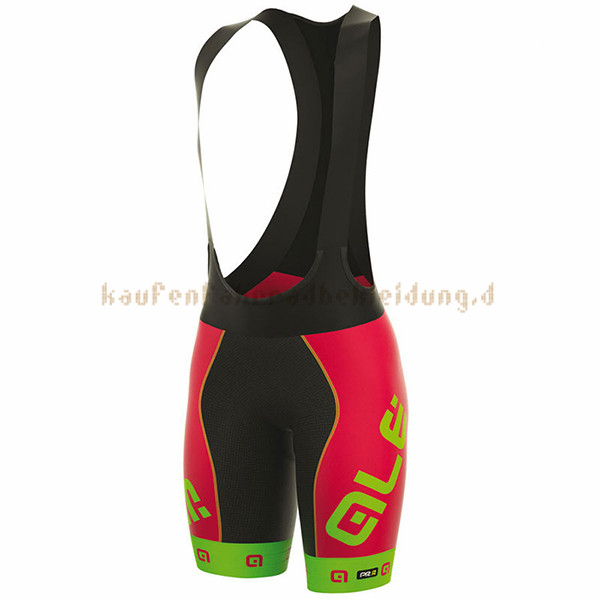 Frau ALE Prr Arcobaleno Kurzarmtrikot 2017 Und Kurze Tragerhose Rosa Und grun